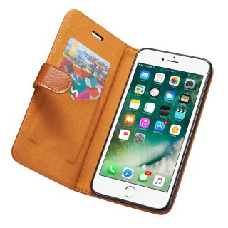 Hülle für Apple iPhone 8 Plus 5.5 Zoll aufklappbare Hülle Book Style Hardcase Cover in Leder-Optik verschließbare Handy Schutzhülle
