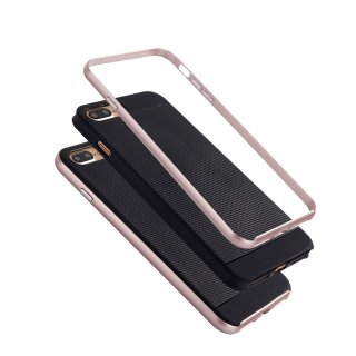 Schutzhülle für Apple iPhone 8 Plus 5.5 Zoll Schutzcover Hardcase Carbon-Optik