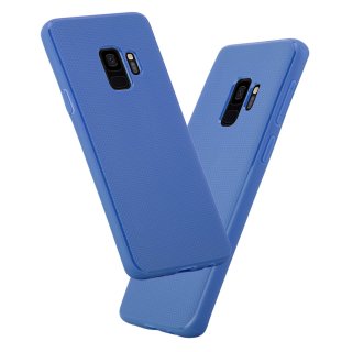 Schutzh&uuml;lle f&uuml;r Samsung Galaxy S9 SM-G960 5.8 Zoll TPU Cover Handyh&uuml;lle aus weichem elastischem Material Blau