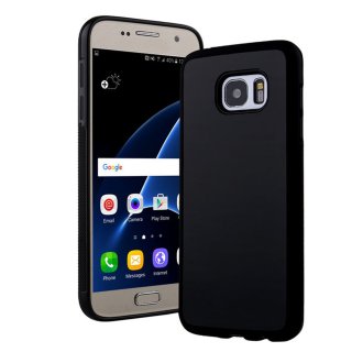 Anti Gravity Handyhülle für Samsung Galaxy S7 SM-G930 5.1 Zoll Case selbsthaftende Hülle zum Kleben an Oberflächen Schwarz