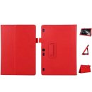 Smart Cover für Lenovo Tab 10 TB-X103F 10.1 Zoll Tablet Schutzhülle aus Kunstleder Flip Case Rot