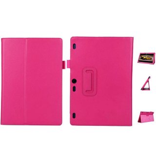 Flip Case für Lenovo Tab 10 TB-X103F 10.1 Zoll Tablet Schutzhülle aus Kunstleder Smart Cover Pink