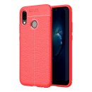 Handyhülle für Huawei P20 Lite 5.8 Zoll TPU Case Robuste Hülle Dünn aus weichem flexiblem Material Slim Rot