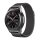 Uhrenarmband 22mm Edelstahl für Motorola Moto 360 2nd Gen 46mm Ersatzarmband mit Magnetverschluss in Schwarz