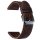 Ersatzarmband 22mm Kunstleder für Motorola Moto 360 2nd Gen 46mm Uhrenarmband Dunkelbraun