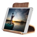 Tablet Holzständer Universal Tisch Halter für Smartphone, iPhone, iPad, E-Reader und Mehr Walnuss Dunkelbraun