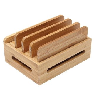 Handy Tablet Holz Organizer Multi St&auml;nder Universal Ladestation f&uuml;r Smartphone, iPhone, iPad, E-Reader und mehr (Birke)
