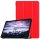 Hülle für Samsung Galaxy Tab A SM-T590 SM-T595 SM-T597 10.5 Zoll Schutzhülle Smart Cover mit Auto Sleep/Wake + Touch Pen Rot