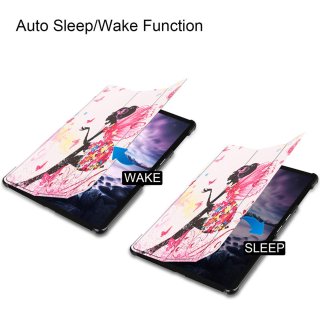 Schutzhülle für Samsung Galaxy Tab A SM-T590 SM-T595 SM-T597 10.5 Zoll Hülle Flip Case mit Auto Sleep/Wake + Touch Pen