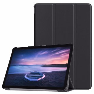 Hülle für Samsung Galaxy Tab S4 SM-T830 SM-T835 SM-T837 10.5 Zoll Schutzhülle Smart Cover mit Auto Sleep/Wake + Touchpen Schwarz
