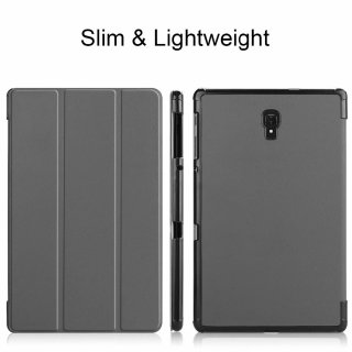 Hülle für Samsung Galaxy Tab A SM-T590 SM-T595 SM-T597 10.5 Zoll Schutzhülle Smart Cover mit Auto Sleep/Wake + Touch Pen Grau