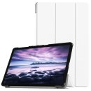 Cover für Samsung Galaxy Tab A SM-T590 SM-T595 SM-T597 10.5 Zoll Schutzhülle Hülle Flip Case mit Auto Sleep/Wake + Touchpen Weiß