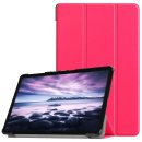 Case für Samsung Galaxy Tab A SM-T590 SM-T595 SM-T597 10.5 Zoll Schutzhülle Smart Cover Hülle mit Auto Sleep/Wake + Touch Pen Rosa