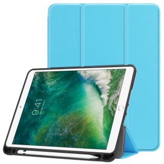 Schutzhülle für Apple iPad 9.7 2017/2018 Hülle Flip Case mit Auto Sleep/Wake + integriertem S-Pen Halter Hellblau