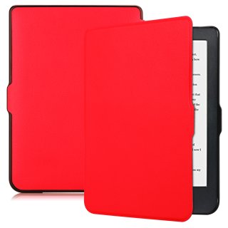 Hülle für Kobo Clara HD 2018 6 Zoll E-Book Reader Schutzhülle Smart Cover mit Auto Sleep/Wake Rot