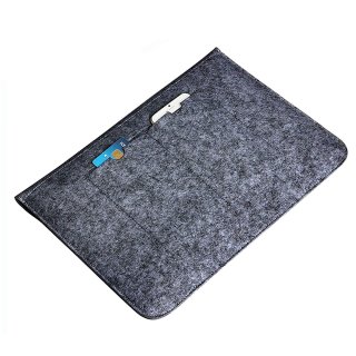 Laptoptasche für 15.6 Zoll Notebook MacBook Tablet Uni Tasche Hülle mit Nebenfach und Klettverschluss