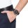 Armbanduhr Ersatzband 22mm Leder passend für Tissot T035410 T035407 T035428 T035446 Lederarmband Uhrenarmband Schwarz-Orange