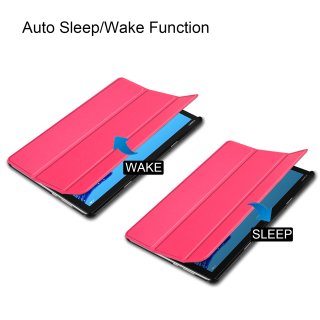 Hülle für Huawei MediaPad M5 Lite 10 mit 10.1 Zoll Slim Case Etui mit Auto Sleep/Wake Funktion Pink