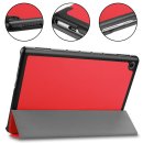 Cover für Huawei MediaPad M5 Lite 10 mit 10.1 Zoll Schutzhülle Etui mit Auto Sleep/Wake Funktion Rot