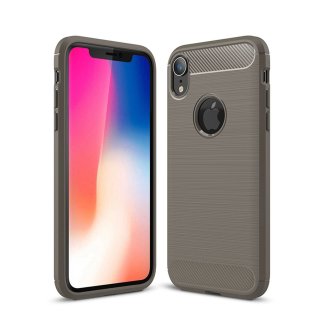 Schutzhülle für Apple iPhone XR Cover 6.1 Zoll Dünn Case Tasche Outdoor Handyhülle aus TPU Stoßfest Extra Schutz Robust Grau