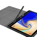 Hülle für Samsung Galaxy Tab S4 SM-T830 T835 10.5 Zoll Smart Cover Cow Skin Etui mit Auto Sleep/Wake Funktion Schwarz