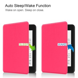 Tasche für Kindle Paperwhite 10. Generation - 2018 6 Zoll eBook Reader Slim Etui mit Auto Sleep/Wake Funktion Pink