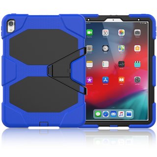 3in1 Schutzhülle für Apple iPad Pro 11 (2018) 11 Zoll Hard Case mit Displayfolie + Standfunktion Blau