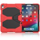 3in1 Case für Apple iPad Pro 11 (2018) 11 Zoll Hülle Stoßfest mit Display Schutz + Standfuß Rot