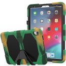 3in1 Tasche für Apple iPad Pro 11 (2018) 11 Zoll Schutzhülle mit Displayschutzfolie + Gestell Camouflage