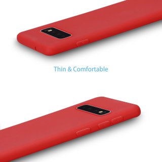 Hülle für Samsung Galaxy S10 SM-G973 Schutzhülle 6.1 Zoll Ultra Dünn Case Cover aus TPU Stoßfest Extra Slim Leicht Rot