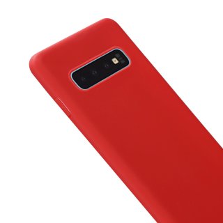 Hülle für Samsung Galaxy S10 SM-G973 Schutzhülle 6.1 Zoll Ultra Dünn Case Cover aus TPU Stoßfest Extra Slim Leicht Rot