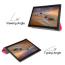 Cover für Lenovo Tab E10 TB-X104F 10.1 Zoll Tablethülle Schlank mit Standfunktion und Auto Sleep/Wake Funktion Pink