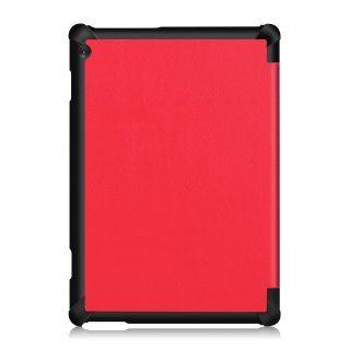 Tablet Hülle für Lenovo Tab M10 TB-X605F 10.1 Zoll Slim Case Etui mit Standfunktion und Auto Sleep/Wake Funktion Rot