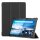 Set für Lenovo Tab M10 TB-X605F 10.1 mit Tasche mit Sleep/Wake Funktion + Schutzglas Hülle Cover Folie Schwarz
