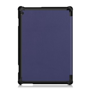 Schutzset für Lenovo Tab M10 TB-X605F 10.1 mit Slim Tabletschutzhülle + Schutzfolie Hülle Cover Folie Blau