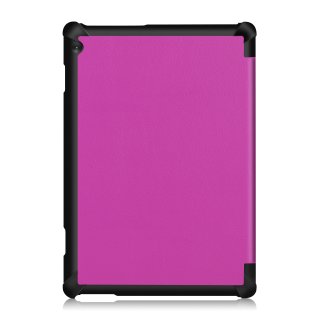 Schutz Set für Lenovo Tab M10 TB-X605F 10.1 Tablet mit Smart Hülle + Displayschutz Tasche Folie Lila