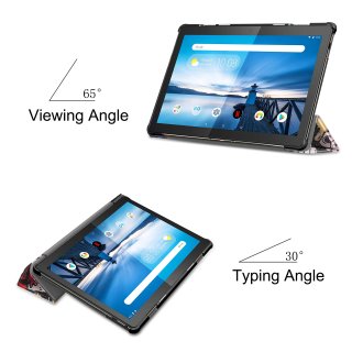 Tablet Set für Lenovo Tab M10 TB-X605F 10.1 mit Schutzhülle + Schutzfolie Hülle Smart Case Hartglas