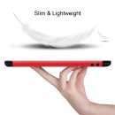 Tablet Hülle für Amazon Kindle Fire7 2017/2019 7.0 Zoll Slim Case Etui mit Standfunktion und Auto Sleep/Wake Funktion Rot
