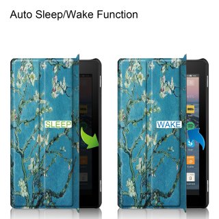 Schutzhülle für Amazon Kindle Fire7 2017/2019 7.0 Zoll Slim Case Etui mit Standfunktion und Auto Sleep/Wake Funktion