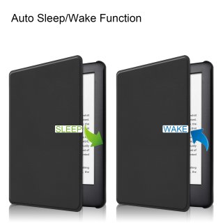 Cover für Amazon Kindle 2019 (10. Generation) 6 Zoll eReaderhülle Schlank mit Standfunktion und Auto Sleep/Wake Funktion Schwarz