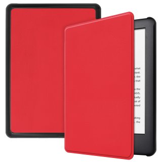 Hülle für Amazon Kindle 2019 (10. Generation) 6 Zoll Smart Cover Etui mit Standfunktion und Auto Sleep/Wake Funktion Rot