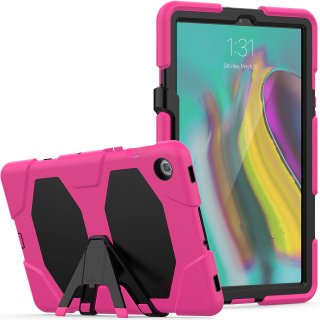3in1 Cover f&uuml;r Samsung Galaxy Tab S5e 10.5 Zoll SM-T720 T725 Extrem Schutz mit Display Folie + Stativ Pink