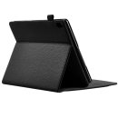 Schutzhülle für Lenovo Tab M10 TB-X605F Tablet mit 10.1 Zoll Hülle aus Kunstleder Business Cover Flip Case Etui mit Halterung Schwarz