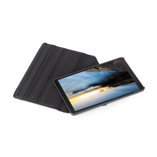 Hülle für Samsung Galaxy Tab A 8 SM-T290 SM-T295 8.0 Zoll Schutzhülle Smart Cover 360° Drehbar Schwarz