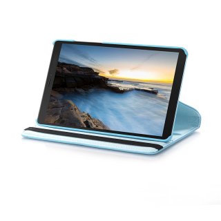 Hülle für Samsung Galaxy Tab A 8 SM-T290 SM-T295 8.0 Zoll Schutzhülle Smart Cover 360° Drehbar Hellblau