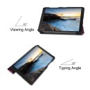 Tablet Hülle für Samsung Galaxy Tab A 8 SM-T290 SM-T295 8.0 Zoll Slim Case Etui mit Standfunktion und Auto Sleep/Wake Funktion Lila