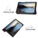 Cover für Samsung Galaxy Tab A 8 SM-T290 SM-T295 8.0 Zoll Tablethülle Schlank mit Standfunktion und Auto Sleep/Wake Funktion Rot