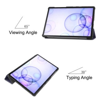 Tablet Hülle für Samsung Galaxy Tab S6 SM-T860 10.5 Zoll Slim Case Etui mit Standfunktion und Auto Sleep/Wake Funktion Blau
