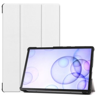 Schutzhülle für Samsung Galaxy Tab S6 SM-T860 10.5 Zoll Slim Case Etui mit Standfunktion und Auto Sleep/Wake Funktion Weiß