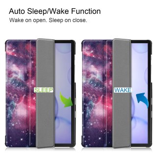 Tablet Hülle für Samsung Galaxy Tab S6 SM-T860 10.5 Zoll Slim Case Etui mit Standfunktion und Auto Sleep/Wake Funktion